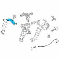 OEM 2012 Hyundai Elantra Rear Wheel Guard Assembly, Right Diagram - 86822-3X100
