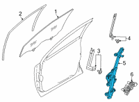 OEM Nissan Rogue Regulator Assy-Door Window, Rh Diagram - 80720-6RA0A