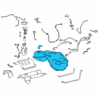 OEM 2019 Lexus LS500h Fuel Tank Sub-Assembly Diagram - 77001-11091