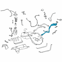 OEM 2019 Lexus LS500h Pipe Sub-Assembly, Fuel Diagram - 77201-50210