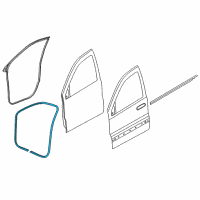 OEM 2014 Jeep Grand Cherokee WEATHERSTRIP-Front Door Secondary Diagram - 55399256AE