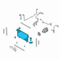 OEM Nissan Pathfinder Condenser & Liquid Tank Assy Diagram - 92100-4W01A