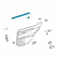 OEM 2016 Lexus ES350 WEATHERSTRIP, Rear Door Diagram - 68173-06160