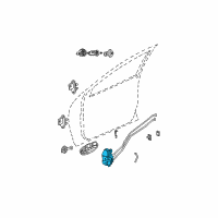 OEM 2005 Dodge Neon Front Door Latch Diagram - 5008621AG