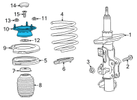 OEM 2022 Cadillac CT4 Strut Mount Diagram - 84639574