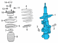 OEM 2022 Cadillac CT4 Strut Diagram - 84879146