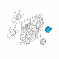 OEM 2007 Cadillac SRX Fan Motor Diagram - 88957423