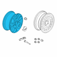 OEM 2017 Ford Transit Connect Wheel, Alloy Diagram - DT1Z-1007-F