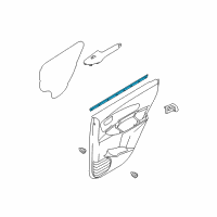 OEM 2007 Kia Sportage WEATHERSTRIP-Rear Door Belt Inside Diagram - 833311F000