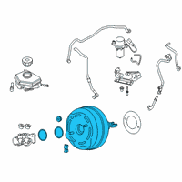 OEM 2014 BMW ActiveHybrid 3 Power Brake Booster Servo Master Cylinder Hybrid Diagram - 34-33-6-858-064