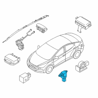 OEM 2016 Hyundai Elantra Sensor Assembly-Side Impact, Front Diagram - 95920-3X100