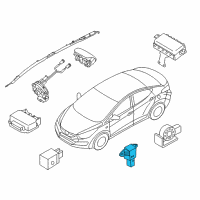 OEM 2012 Hyundai Elantra Sensor Assembly-Side Impact, Front Diagram - 95920-3X100