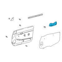 OEM Toyota Tacoma Armrest Diagram - 74210-04030-B0