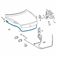 OEM 2002 Lexus SC430 Weatherstrip, Luggage Compartment Door Diagram - 64462-24010