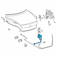 OEM 2002 Lexus SC430 Luggage Compartment Door Lock Assembly Diagram - 64600-24031