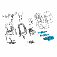 OEM 2016 Cadillac ATS Seat Cushion Pad Diagram - 23211970