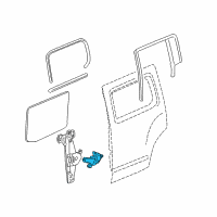 OEM 2009 Hummer H3T Window Motor Diagram - 10373254