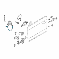 OEM BMW 330i GT xDrive Bowden Cable, Inside Door Opener Front Diagram - 51-21-7-291-403