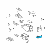 OEM Lexus ES300 Panel, Console Rear End, NO.2 Diagram - 58924-33020-A0