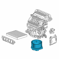 OEM Honda CR-V Motor Assembly, Fan Diagram - 79310-TLA-A51