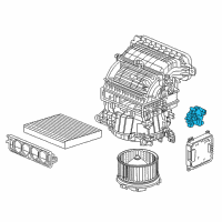 OEM Acura RDX Motor Assembly, Fresh/Recirculating Diagram - 79350-TAA-J41
