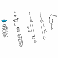 OEM 2019 Acura RDX Rubber Spg, Rear Mt Diagram - 52402-TJB-A03