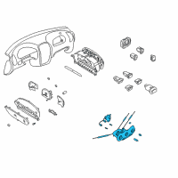 OEM 2002 Hyundai Accent Heater Control Assembly Diagram - 97250-25150