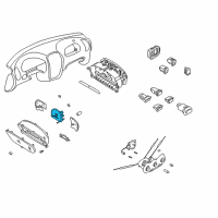 OEM 2000 Hyundai Accent SPEEDOMETER Assembly(Mph) Diagram - 94160-25510