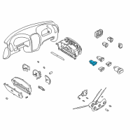 OEM 2000 Hyundai Accent Switch Assembly-Rear Window DEFROSTE Diagram - 93710-25000