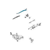 OEM 2004 Infiniti M45 Front Window Wiper Arm Assembly Diagram - 28881-CR900