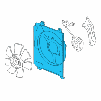 OEM Honda Civic Shroud, Air Conditioner Diagram - 38615-RNA-A01