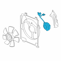 OEM Honda Civic Motor, Cooling Fan Diagram - 38616-RNA-A01