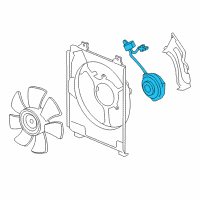 OEM 2010 Honda Civic Motor, Cooling Fan Diagram - 38616-RNA-A01