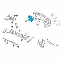 OEM 2014 Chevrolet Caprice Insulator, Brake & Accelerator & Clutch Pedal Bracket Plate Diagram - 92258699