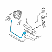 OEM BMW M3 Radiator Return Line Diagram - 32-41-2-283-898