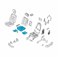 OEM Ford Flex Seat Cushion Pad Diagram - 8A8Z-74632A23-D