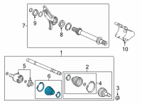 OEM 2020 Acura RDX Boot Set, Inboard Diagram - 44017-TMJ-305