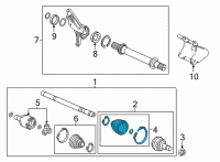 OEM Honda Odyssey Boot Set, Outboard (Ntn) Diagram - 44018-THR-305