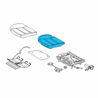 OEM BMW M5 Padded Section, Comfort Active Seat, Right Diagram - 52-10-7-844-610