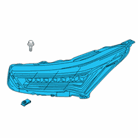 OEM 2021 Acura RDX Headlight Assembly Drive Side Diagram - 33150-TJB-A01