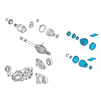 OEM 2016 Lexus NX200t Boot Kit, Rear Drive Shaft Diagram - 04429-0R011