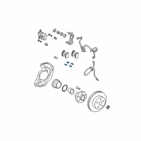 OEM 2007 Toyota Highlander Brake Pads Clip Diagram - 04947-48050