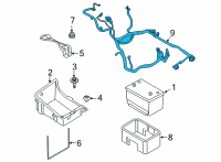 OEM 2021 Ford F-250 Super Duty Battery Cable Diagram - LC3Z-14300-Z