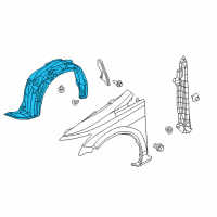 OEM 2012 Honda Civic Fender, Right Front (Inner) Diagram - 74101-TR2-A00