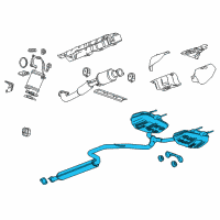 OEM 2014 Chevrolet Malibu Muffler Asm-Exhaust (W/ Exhaust Pipe) Diagram - 23412090