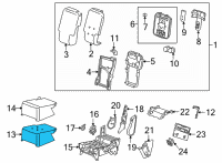 OEM 2019 Chevrolet Silverado 1500 LD Seat Cushion Pad Diagram - 84553679