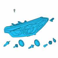 OEM 2016 Kia Forte5 Driver Side Headlight Assembly Diagram - 92101A7200