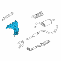 OEM 2001 Chrysler Sebring Exhaust Manifold Diagram - MR552684