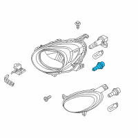 OEM Jeep Renegade Headlamp Bulb Diagram - 68098965AA