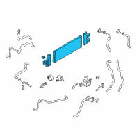 OEM 2017 Infiniti Q70 Sub Radiator Assembly Diagram - 21457-1MG0A